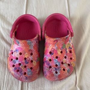 Infant CROCS Classic Hyper Real Pink Multi Color